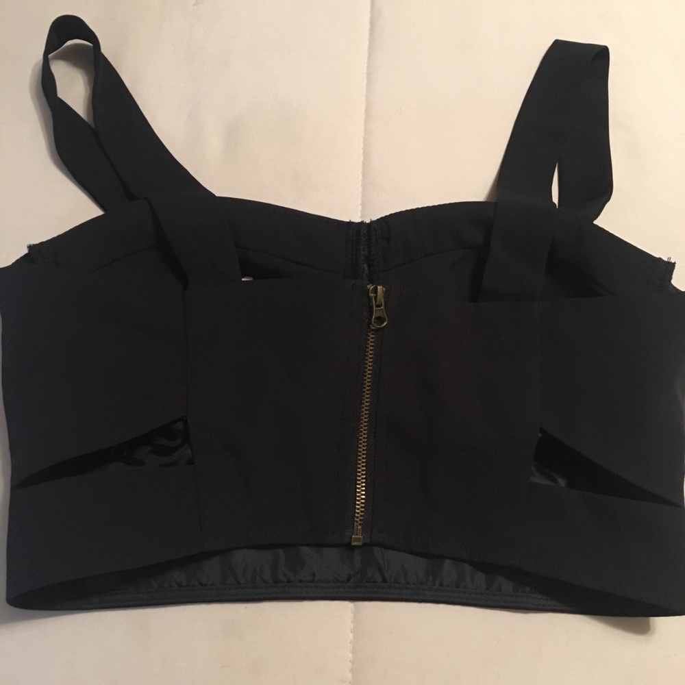 Navy blue bralette top. - Picture 4 of 6